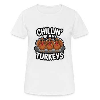 Lustiger Thanksgiving Truthahn - Frauen T-Shirt atmungsaktiv - Weiß - Vorne - AI Model Female 172 dark (172cm)