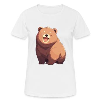Grizzlis Ours grizzly - T-shirt respirant Femme - blanc - Devant - AI Model Female 172 dark (172cm)