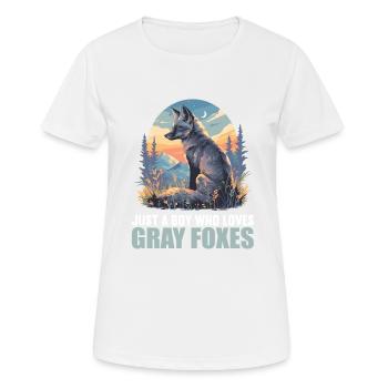Renards gris Renard gris - T-shirt respirant Femme - blanc - Devant - AI Model Female 172 dark (172cm)