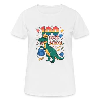 100e jour d’école 100 jour d’école des enfants - T-shirt respirant Femme - blanc - Devant - AI Model Female 172 dark (172cm)