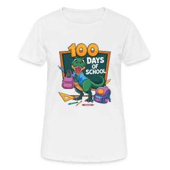 100e jour d’école 100 jour d’école des enfants - T-shirt respirant Femme - blanc - Devant - AI Model Female 172 dark (172cm)