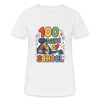 100e jour d’école 100 jour d’école des enfants - T-shirt respirant Femme - blanc - Devant - AI Model Female 172 dark (172cm)