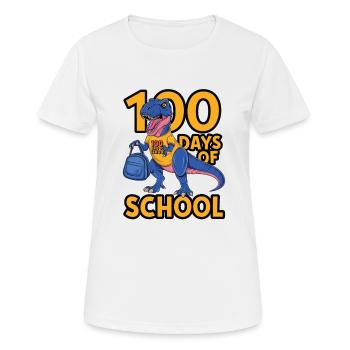 100e jour d’école 100 jour d’école des enfants - T-shirt respirant Femme - blanc - Devant - AI Model Female 172 dark (172cm)