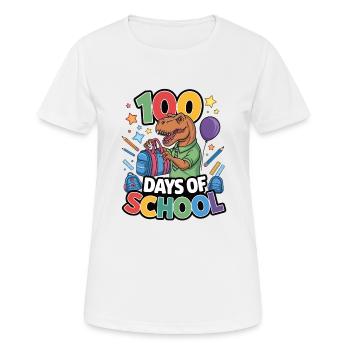 100e jour d’école 100 jour d’école des enfants - T-shirt respirant Femme - blanc - Devant - AI Model Female 172 dark (172cm)
