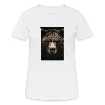 Grizzlis Ours grizzly - T-shirt respirant Femme - blanc - Devant - AI Model Female 172 dark (172cm)