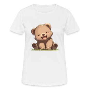 Grizzlis Ours grizzly - T-shirt respirant Femme - blanc - Devant - AI Model Female 172 dark (172cm)