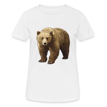 Grizzlis Ours grizzly - T-shirt respirant Femme - blanc - Devant - AI Model Female 172 dark (172cm)