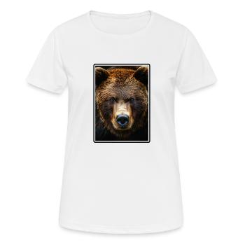 Grizzlis Ours grizzly - T-shirt respirant Femme - blanc - Devant - AI Model Female 172 dark (172cm)