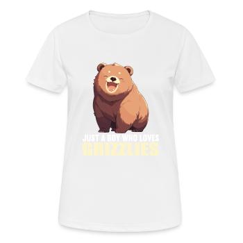 Grizzlis Ours grizzly - T-shirt respirant Femme - blanc - Devant - AI Model Female 172 dark (172cm)
