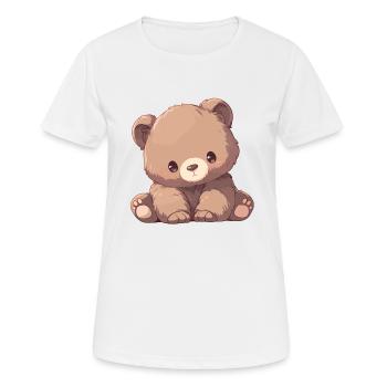 Grizzlis Ours grizzly - T-shirt respirant Femme - blanc - Devant - AI Model Female 172 dark (172cm)