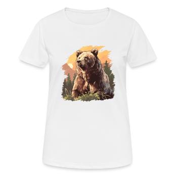 Grizzlis Ours grizzly - T-shirt respirant Femme - blanc - Devant - AI Model Female 172 dark (172cm)