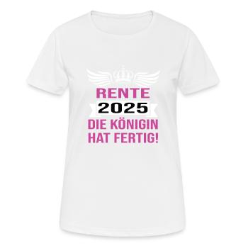 Pension 2025 Pensionné 2025 Pension 2025 - T-shirt respirant Femme - blanc - Devant - AI Model Female 172 dark (172cm)