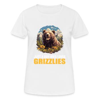 Grizzlis Ours grizzly - T-shirt respirant Femme - blanc - Devant - AI Model Female 172 dark (172cm)