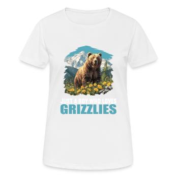 Grizzlis Ours grizzly - T-shirt respirant Femme - blanc - Devant - AI Model Female 172 dark (172cm)