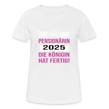 Rente 2025 Retraité 2025 Rente 2025 - T-shirt respirant Femme - blanc - Devant - AI Model Female 172 dark (172cm)