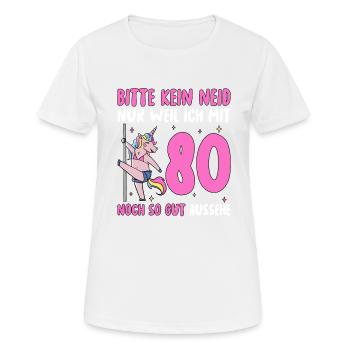 Please No Envy 80's Birthday - Women's Breathable T-Shirt - white - Front - AI Model Female 172 dark (172cm)