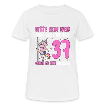 Please No Envy 37 Birthday - Women's Breathable T-Shirt - white - Front - AI Model Female 172 dark (172cm)