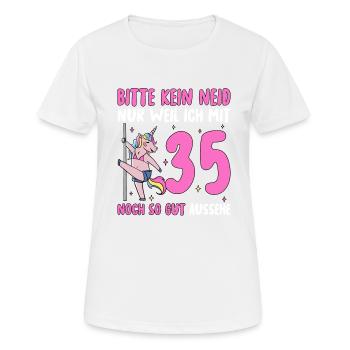 Please No Envy 35 Birthday - Women's Breathable T-Shirt - white - Front - AI Model Female 172 dark (172cm)