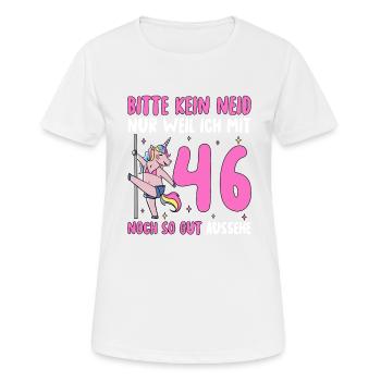 Please No Envy 46 Birthday - Women's Breathable T-Shirt - white - Front - AI Model Female 172 dark (172cm)