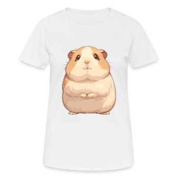 Meerschweinchen - Frauen T-Shirt atmungsaktiv - Weiß - Vorne - AI Model Female 172 dark (172cm)