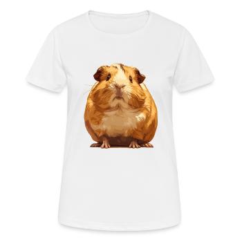Meerschweinchen - Frauen T-Shirt atmungsaktiv - Weiß - Vorne - AI Model Female 172 dark (172cm)