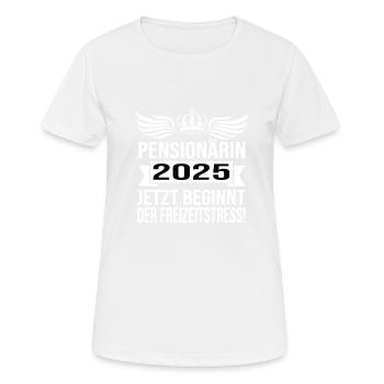 Rente 2025 Retraité 2025 Rente 2025 - T-shirt respirant Femme - blanc - Devant - AI Model Female 172 dark (172cm)