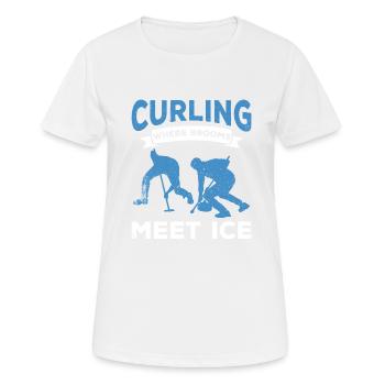 Curling Sport Curling - Women's Breathable T-Shirt - white - Front - AI Model Female 172 dark (172cm)