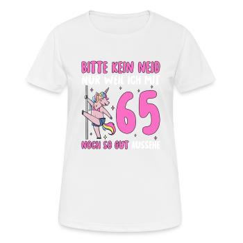 Please No Envy 65 Birthday - Women's Breathable T-Shirt - white - Front - AI Model Female 172 dark (172cm)