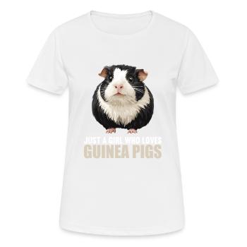 Meerschweinchen - Frauen T-Shirt atmungsaktiv - Weiß - Vorne - AI Model Female 172 dark (172cm)