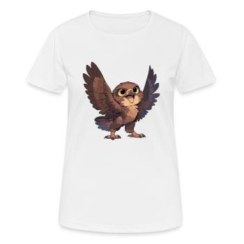 Falken Falke - Frauen T-Shirt atmungsaktiv - Weiß - Vorne - AI Model Female 172 dark (172cm)