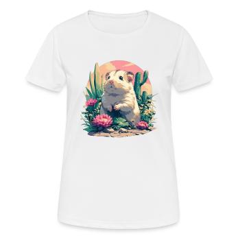 Hamster - Frauen T-Shirt atmungsaktiv - Weiß - Vorne - AI Model Female 172 dark (172cm)