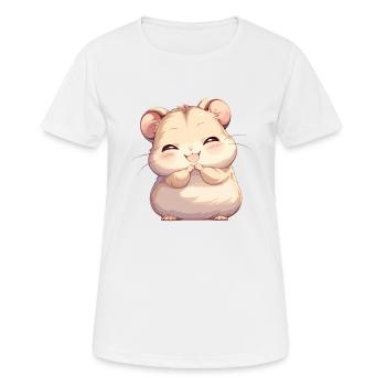 Hamster - Frauen T-Shirt atmungsaktiv - Weiß - Vorne - AI Model Female 172 dark (172cm)