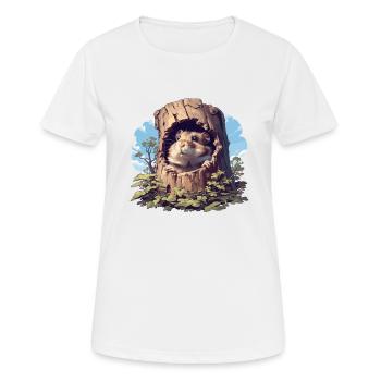 Hamster - Frauen T-Shirt atmungsaktiv - Weiß - Vorne - AI Model Female 172 dark (172cm)
