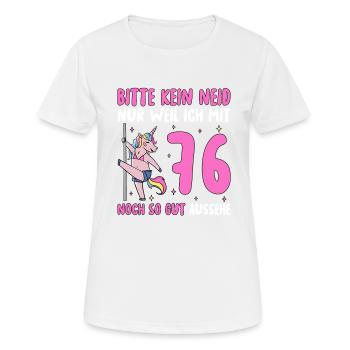 Please No Envy 76 Birthday - Women's Breathable T-Shirt - white - Front - AI Model Female 172 dark (172cm)