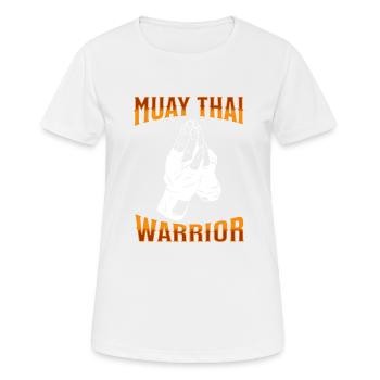 Muay Thai Boxe Muay Thai - T-shirt respirant Femme - blanc - Devant - AI Model Female 172 dark (172cm)