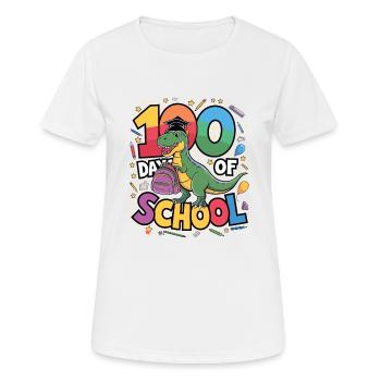 100e jour d’école 100 jour d’école des enfants - T-shirt respirant Femme - blanc - Devant - AI Model Female 172 dark (172cm)