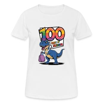 100e jour d’école 100 jour d’école des enfants - T-shirt respirant Femme - blanc - Devant - AI Model Female 172 dark (172cm)