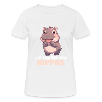 Hippopotame Hippopotame - T-shirt respirant Femme - blanc - Devant - AI Model Female 172 dark (172cm)