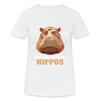 Hippopotame Hippopotame - T-shirt respirant Femme - blanc - Devant - AI Model Female 172 dark (172cm)