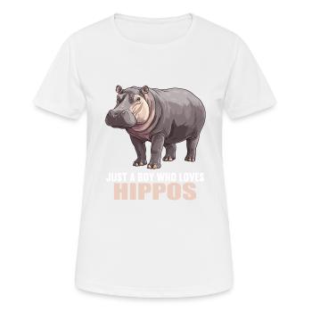 Hippopotame Hippopotame - T-shirt respirant Femme - blanc - Devant - AI Model Female 172 dark (172cm)