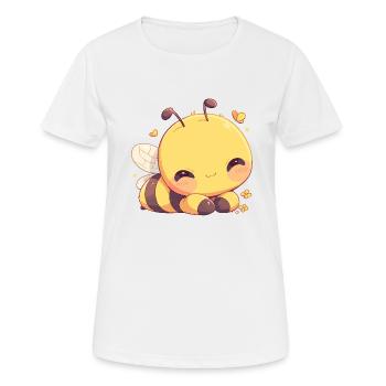 Bees Bee - Women's Breathable T-Shirt - white - Front - AI Model Female 172 dark (172cm)