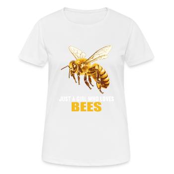 Bees Bee - Women's Breathable T-Shirt - white - Front - AI Model Female 172 dark (172cm)