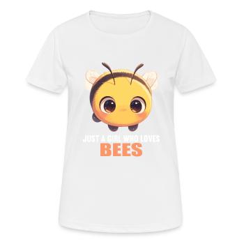 Bees Bee - Women's Breathable T-Shirt - white - Front - AI Model Female 172 dark (172cm)