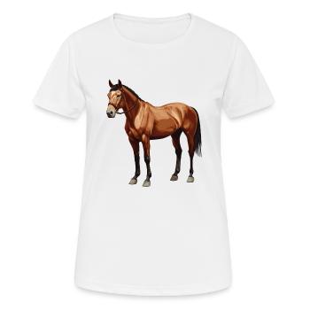 Pferde Pferd - Frauen T-Shirt atmungsaktiv - Weiß - Vorne - AI Model Female 172 dark (172cm)