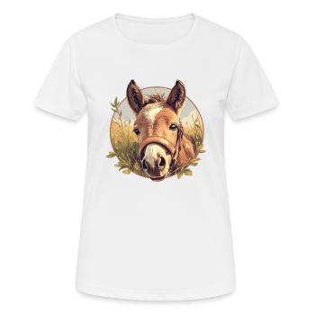 Pferde Pferd - Frauen T-Shirt atmungsaktiv - Weiß - Vorne - AI Model Female 172 dark (172cm)