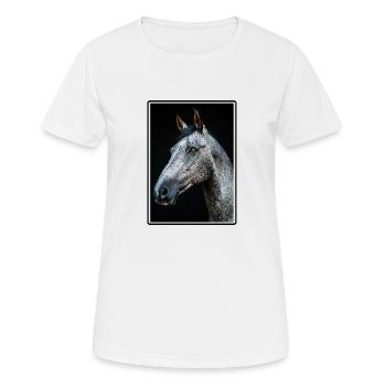 Pferde Pferd - Frauen T-Shirt atmungsaktiv - Weiß - Vorne - AI Model Female 172 dark (172cm)