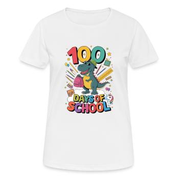 100e jour d’école 100 jour d’école des enfants - T-shirt respirant Femme - blanc - Devant - AI Model Female 172 dark (172cm)