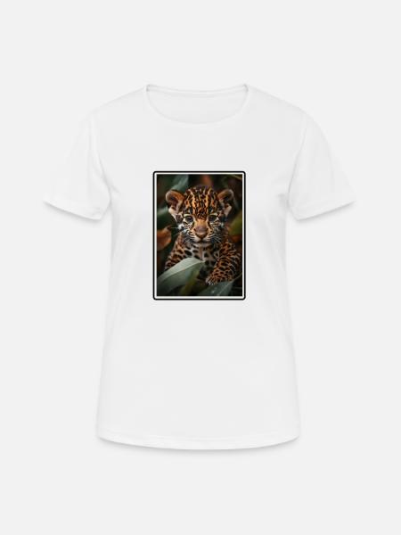 Jaguare Jaguar - Frauen T-Shirt atmungsaktiv - Weiß
