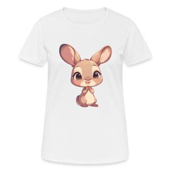Kangourous Kangourou - T-shirt respirant Femme - blanc - Devant - AI Model Female 172 dark (172cm)