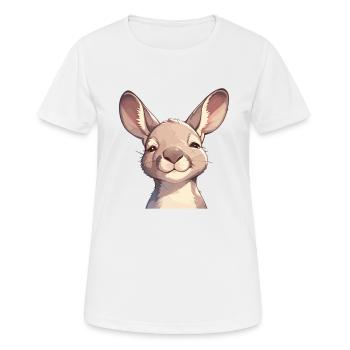 Kangourous Kangourou - T-shirt respirant Femme - blanc - Devant - AI Model Female 172 dark (172cm)